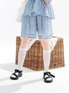 IMAKOKONI ORIGINAL SWEET SWEET Blue Plaid Shorts Summer Baggy Pants Casual AllMatch feminino 234103 240518