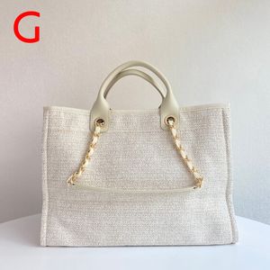 Borse per sacchetti da spiaggia di alta qualità 1: 1 tela di grandi dimensioni 50 cm le borse composite da donna a grande capacità con scatola C607
