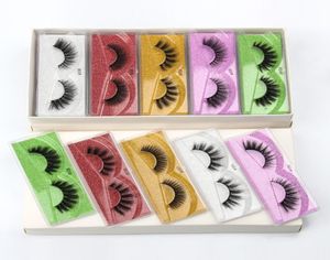 Ganze flauschige lange Wimpern Faux Mink Wimpern Bulk gefälschte Wimpern Make -up natürlicher Wimpernverlängerung in Bulks7697651