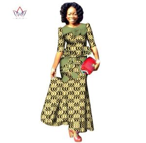 Nowy styl 2019 mody afrykańskie zestawy Skrit dla kobiet tradycyjne afrykańskie ubrania plus size dashiki eleganckie kobiety BRW WY24873873996