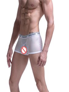 Sexy Underpants Men039s Spaß atmungsaktives Mesh Hollow Out durch durch Boxer Shorts Gay Erotic Comfort Unterwäsche transparente Männer Bo1272929