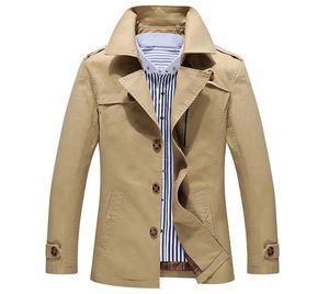 Men039S Trench Płaszcze Whole Men Płaszcz Fashion British Style Marka odzieży Windbreaker Winter Jacket Mężczyzna Slim Waterproof OU1921758