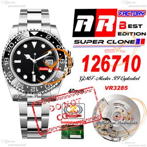 126710grnr vr3285 orologio da uomo automatico arf grigio grigio scambiatura nera nera 904L Bracciale Oysteteel Super Edizione Sia scheda di garanzia seriale PuretimeWatch PTRX