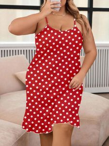 Plus Size Dresses Home Vest Pajama Dress 1XL-5XL Various Sizes Can Be Worn Externally 2024