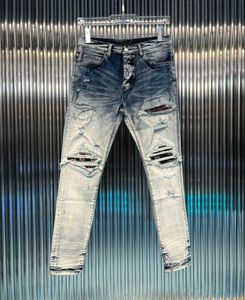 20SSHM003 Mens Designer Jeans Distressed Ripped Biker Slim Fit Motorcycle Denim For Men s Top Quality Fashion jean Mans Pants pour2594242