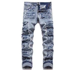 Хип -хоп джинсовые брюки плюс размер для мужчин Женщины дизайнерские панк -брюки Homme Retro Fashion High Street Motorcycle3150160