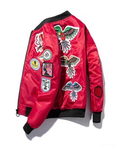 Winter Bomber Jacket Embroidery Men Women Badge Cartoon Anime Baseball Jacket Youth Hip Hop Windbreaker Male Coat 20188668401