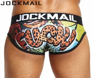 New Jockmail Marke sexy Herren Unterwäsche Slips Cuecas Verspielte gedruckte schwule Unterwäsche Calzoncillos Hombre Slips Männliche Panties2428180
