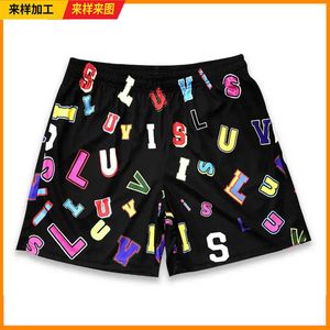 Quick drying beach pants mens trendy five part sublimated shorts