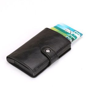 Porta della carta di credito ID in pelle da uomo RFID Protector Wallet moneta Clip Case7099945