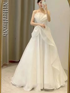 Robe de Mariee Wedding Dress Strapless Fashion Bridal Dress Vestidos de Novia 240515