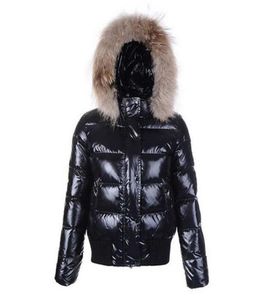 Moda Winter Down Jackets femininos roupas de grife de gabinete com casacos de peles quentes de peles