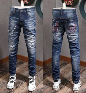 Taint de remendo respingo Jeans Blue Jeans Cool Fit Man With Stitch De277H6994643