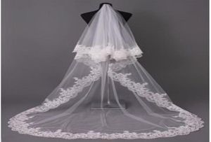 Splendide appliques di pizzo lunghi 3 metri veli da sposa per abiti da sposa Accessori per matrimoni morbidi a buon mercato