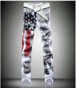 Hela modemän designer jeans män robin jeans berömda märke denim med vingar amerikansk flagga 4235221