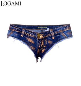 Logami Mini Shorts Sexy Low talia Denim Micro Shorts Women Party Clubwear Ladies Krótki feminino dżinsy Q1905095971470