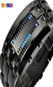 SKMEI Sport Watch Creative LED Display Fashion Men Women watch Stainless Steel Strap Watches 5Bar Waterproof 50mm Digital Watch re8084825