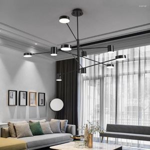 Żyrandole nowoczesne żyrandol LED czarny biały złoty sufit lampa wisząca do salonu sypialnia oświetlenie kuchenne Luminaire