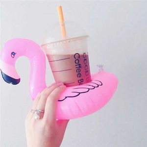 Sand Play Water Fun Floating Flatable Beverage Cup Holder Party Decoration Water Cup Holder Swimming Pool Toy Beach Uppblåsbara semesterprodukter Q240517