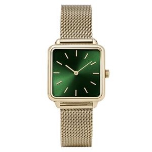 Наручительные часы Простые часы с Square Head, выпущенным от имени женского чистого корейского модного бизнеса Универсальный кварц 239J