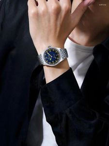 Zegarki na rękę na rękę YN55A Luksusowy automatyczny zegarek 38 mm Retro 100m Wodoodporne chronogło