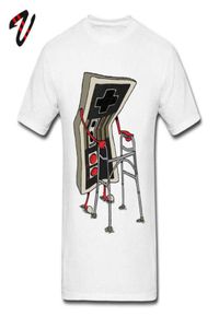 Старая школа Tshirt Men видеоигра Tshirt Vintage Graphic Tops Tees 80 -х