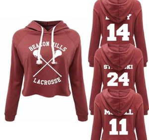 Women Harajuku Cropped Hoodies Sweatshirts Teen Wolf Beacon Hills Lacrosse McCall Stilinski Lahey Crop Top Hoodie Streetwear Y20063523354