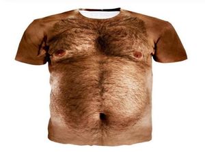 Luxury Mens Designer T Shirts Men Women Hip Hop T Shirt 3D Print Hairy Chest Designer Shirt XK0522288708