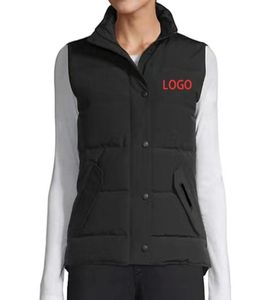 Women039s Winter CG Down Style Vest Canada Solid Waterproof Sleeveless Jacket Quilted Fashion Waistcoat8858596