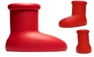 Big Red Boots Ins Fashion Men Designer Guma gumowa buty grube dolne platforma BOOTIE RODZINY Ożyściowe buty swobodne Chun9634645