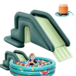 Sabbia gioca d'acqua divertimento piscina gonfiabile piscina piscina scivolo gonfiabile per bambini parco acqua all'aperto piscina a terra scivolo e neonati q240517
