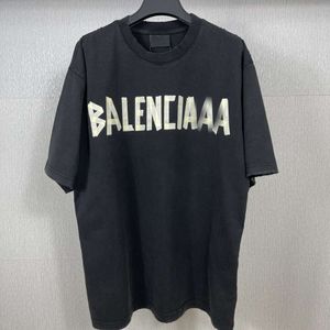 Balanciga Men Designer Balencigaa Runner Polo футболка для рубашки, парижская версия правильная версия Высококачественная B Домашняя клейкая лента