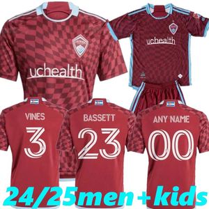 MLS Rapids 2024 2025コロラドサッカージャージホームアウェイユナイツ24 25 Fernandez Diego Price Mihailovic Acosta Cabral Lewis Navarro Shird Kids Kit