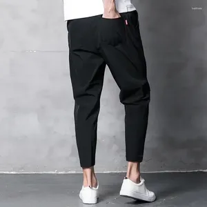 Pantaloni maschili estate in padella tasche di colore solido uomo tendenza coreana Slim-fit Stretch street casual pantaloni versatili Z296