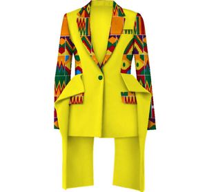 Giacca top con stampa africana per donne bazin ricche top giacca 100 cotone dashiki donne abbigliamento africano wy39351033169