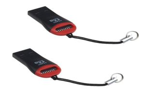 Universal 2pcs Siyah USB 20 Mikro SD TF Flash Bellek Kartı Okuyucu PC Dizüstü Bilgisayar için Mini Adaptörü Bilgisayar 5742252