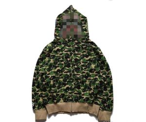 Men039s tryck camo hooded hoodies tonåring djur kamouflage cardigan hoodies jacka mode hip hop skateboard hoodie2862786