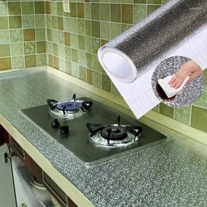 Papéis de parede 40 100 cm de cozinha fogão de alumínio à prova de óleo e adesivo impermeável anti-incrustação de sutilistas de parede auto-adesivos de alta temperatura
