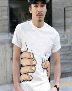 Fashion Men039s Clothing Oneck Short Sleeve Men Shirts 3D Big Hand T Shirt men Tshirts Tops Tees For Man5640579