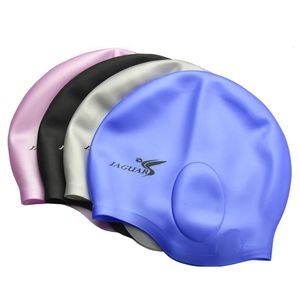 Waterproof Silicone Swimming Cap Vuxen Swimming Cap Unisex Silikon Ear Protection Cap Mens and Womens Silicone Swimming Cap 2PC 240509