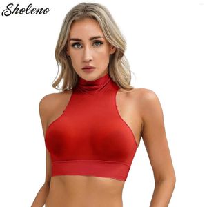 حمالات صدرية مثيرة النساء محصول محصول أعلى بلا أكمام t قميص انظر من خلال شبكة tee slim fit tops girls pool partywear nightwear