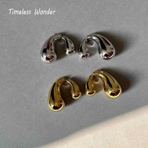 Stud Timeless Wonder Fancy Brass Geo Perforated Stud Orecchini per designer Denni di moda per gioielli BRINCOS LUXI TOP TOP RARE SALDS 1468 Q240517