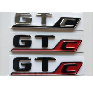 Chrome Black Letters G T C Trunk Emblem Badges Emblem Sticker för Mercedes Benz C190 X290 R190 COUPE Cabriolet AMG GT GTC GTC9102263