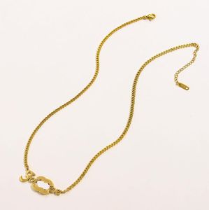 Colar de grife de gola feminina Chain Gold Chain Jóias de luxo Acessórios de festas de casamento de moda Acessórios de festas Casal 1795