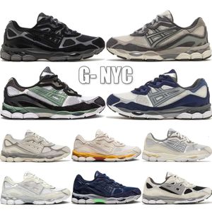 Top Gel NYC Marathon Running Shoes 2023 Designer Oatgryn Betong Navy Steel Obsidian Grey Cream White Black Ivy Outdoor Trail Sneakers Storlek 36-45 7A