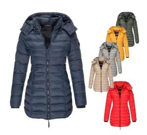 Women039s Downs Parkas Hooded Parkas Women Down Jacket Autumn Winter Coat Classic Fashion Clothes Yellow Red Blue Gray Black Gr3908722