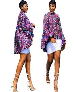 Африканские платья для женщин в полной рукаве новости дасики Принт осенней моды, дамы, африканская одежда Анкара Базин Топ плюс размер T2007133266452