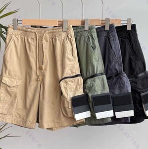 cargo Mens Designer shorts Stones Islandness Pockets Work Five-piece Womens Summer Sweatpants Multi-function Thigh Pants Short Casual Loose