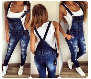 Lguch denim kvinnor overall 2018 rippade trasiga jeans jumpsuit kvinna blå suspender byxor kvinnliga tights denim pants street wear3516694