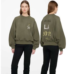 Women's Sweatshirts Autumn and winter 22 new niche AB front and back English letters and numbers print loose fleece womens sweater